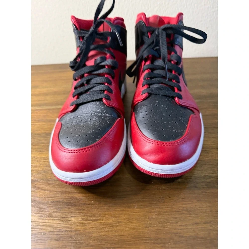 Nike Air Jordan 1 Mid SE Red Black Men's Basketball Shoes Size 10.5
